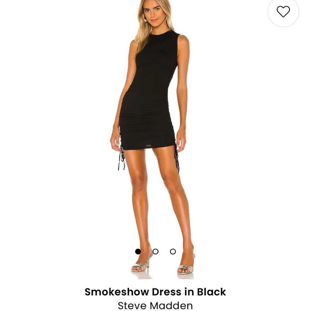 Black ribbed mini dress